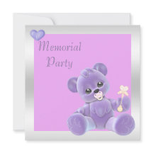 Niedliches Teddy Bear Double Side Memorial Party