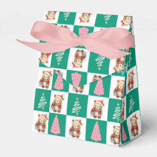 Niedliches Teddy Bear Santa Merry Weihnachtsbaum P Geschenkschachtel