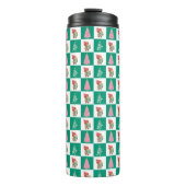 Niedliches Teddy Bear Santa Merry Weihnachtsbaum P Thermosbecher (Vorderseite)