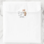 Niedliches Teddy Beary Sweet Baby Dusche Party Runder Aufkleber (Tasche)
