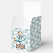 Niedliches Teddy Beer Pilot Blue Baby Gastgeschenk Geschenkschachtel (Geöffnet)