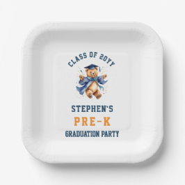 Niedliches Teddy-Party vor dem K-Abschluss Pappteller