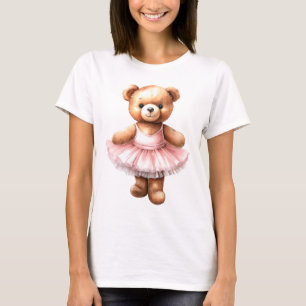 Niedliches Teddybär Ballerina Tanzballet T-Shirt