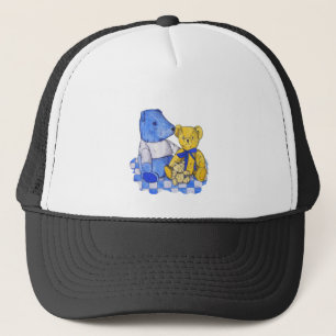 niedliches Teddybärbild Truckerkappe