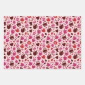 niedliches Tee-Party Geschenkpapier Set (Vorderseite 2)