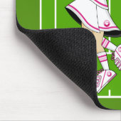 Niedliches Tennis-Mädchen Mousepad (Ecke)
