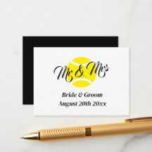 Niedliches Tennis-Thema Hochzeitskartentabelle