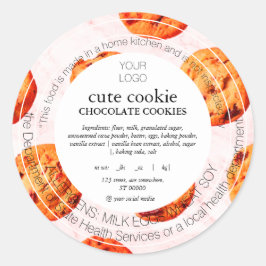 Niedliches Texas-Hütte-Lebensmitteletikett Runder Aufkleber