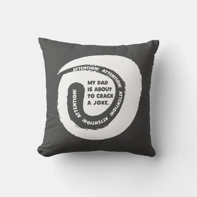 Niedliches Textdesign Mein Vater ist im Begriff, e Kissen (Vorderseite)