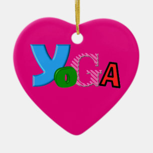Niedliches Textdesign - Yoga Weihnachtsschmuck