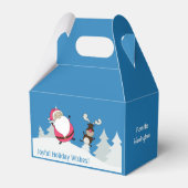Niedliches Textfeld "Santa & Reindee" Geschenkschachtel (Rückseite)