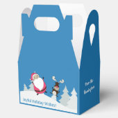 Niedliches Textfeld "Santa & Reindee" Geschenkschachtel (Geöffnet)