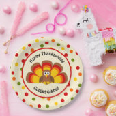 Niedliches Thanksgiving in der Türkei mit Polka Do Pappteller (Party)