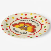 Niedliches Thanksgiving in der Türkei mit Polka Do Pappteller (Schrägansicht)