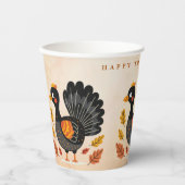 Niedliches Thanksgiving Paper Cups Pappbecher (Vorderseite)