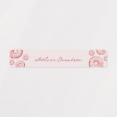 Niedliches Thema Donut Wasserfeste Kinder Name Etiketten (Design 1)