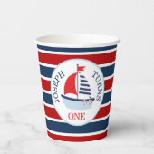 Niedliches Thema für Segelboote Pappbecher (Rückseite)