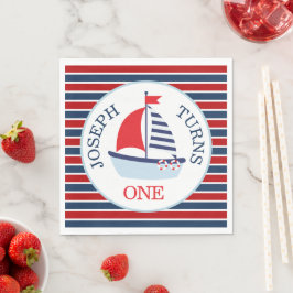 Niedliches Thema für Segelboote Serviette