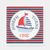 Niedliches Thema für Segelboote Serviette (Vorderseite)