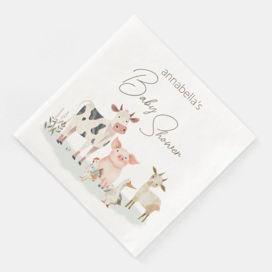 Niedliches Thema "Kleintiere" Serviette (Ecke)