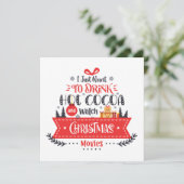 Niedliches Thema Weihnachtskarte (Stehend Vorderseite)