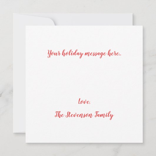 Niedliches Thema Weihnachtskarte (Rückseite)