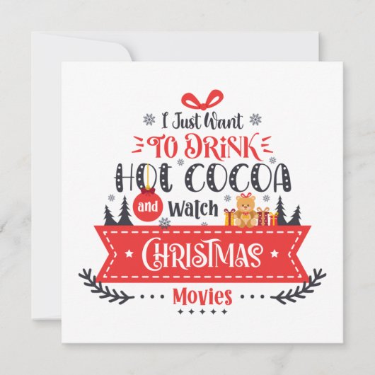 Niedliches Thema Weihnachtskarte (Vorderseite)