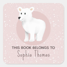 Niedliches "This Book Belongs" Polar Bären Kids Bu