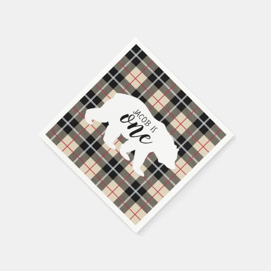 Niedliches Thomson Camel Pattern Bear 1. Geburtsta Serviette (Ecke)