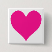 Niedliches tiefrosa Herz Button (Vorderseite)