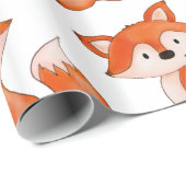 Niedliches Tier BabyFox | Wald Geschenkpapier (Rolleneckpunkt)