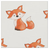 Niedliches Tier BabyFox | Wald Stoff (Nahaufnahme)