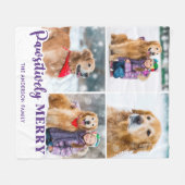 Niedliches Tier Foto Collage Personalisierter Hund Fleecedecke (Vorderseite (Horizontal))