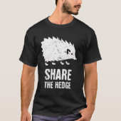 Niedliches Tier Hedge Hog Funny Igel teilen T-Shirt (Vorderseite)