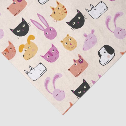 Niedliches Tier Seidenpapier (Detail)