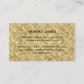 Niedliches Tier Sitzen Hundepaws Logo Gold Glitzer Visitenkarte (Rückseite)