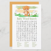 Niedliches Tiger Baby Shooting Word Search Game (Vorne/Hinten)