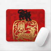 Niedliches Tiger Chinesisches Jahr Zodiac Birthday Mousepad (Mit Mouse)