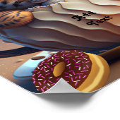 Niedliches Tiger Cube in einer Tasse Personalisier Poster (Ecke)