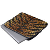 Niedliches Tiger-Farbmuster Laptopschutzhülle (Vorne Knopf)