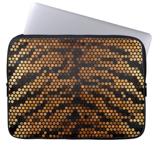 Niedliches Tiger-Farbmuster Laptopschutzhülle (Vorderseite)