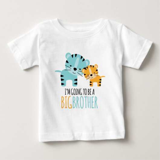 Niedliches Tiger "Großer Bruder zu sein" Baby T-shirt (Vorderseite)