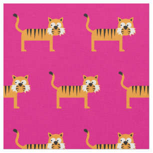 Niedliches Tiger Kid Baby Kinderzimmer Rosa Katze Stoff