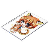Niedliches Tiger-Liebe-Notizbuch Notizblock (Linke Seite)