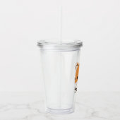 Niedliches Tiger mit Personalisiertem Namen Acryltrinkbecher (Rechts)