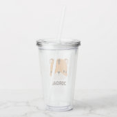 Niedliches Tiger mit Personalisiertem Namen Acryltrinkbecher (Rückseite)