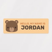 Niedliches Tiger mit Personalisiertem Namen Etiketten (Design 2)