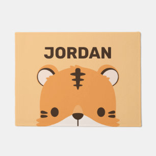 Niedliches Tiger mit Personalisiertem Namen Fußmatte