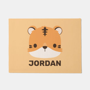 Niedliches Tiger mit Personalisiertem Namen Fußmatte