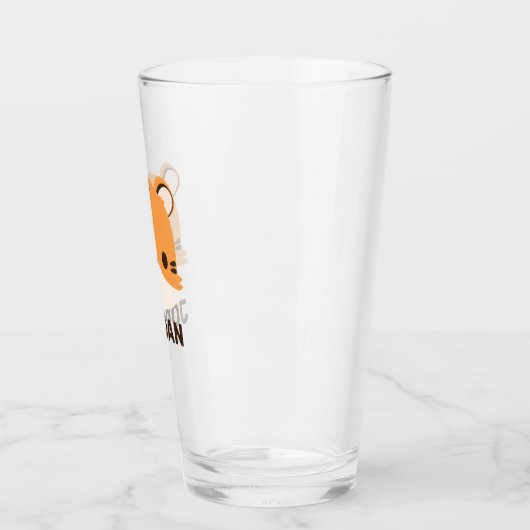 Niedliches Tiger mit Personalisiertem Namen Glas (Links)
